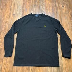 Black Polo Ralph Lauren Long Sleeve with Yellow Icon XL Boys Size